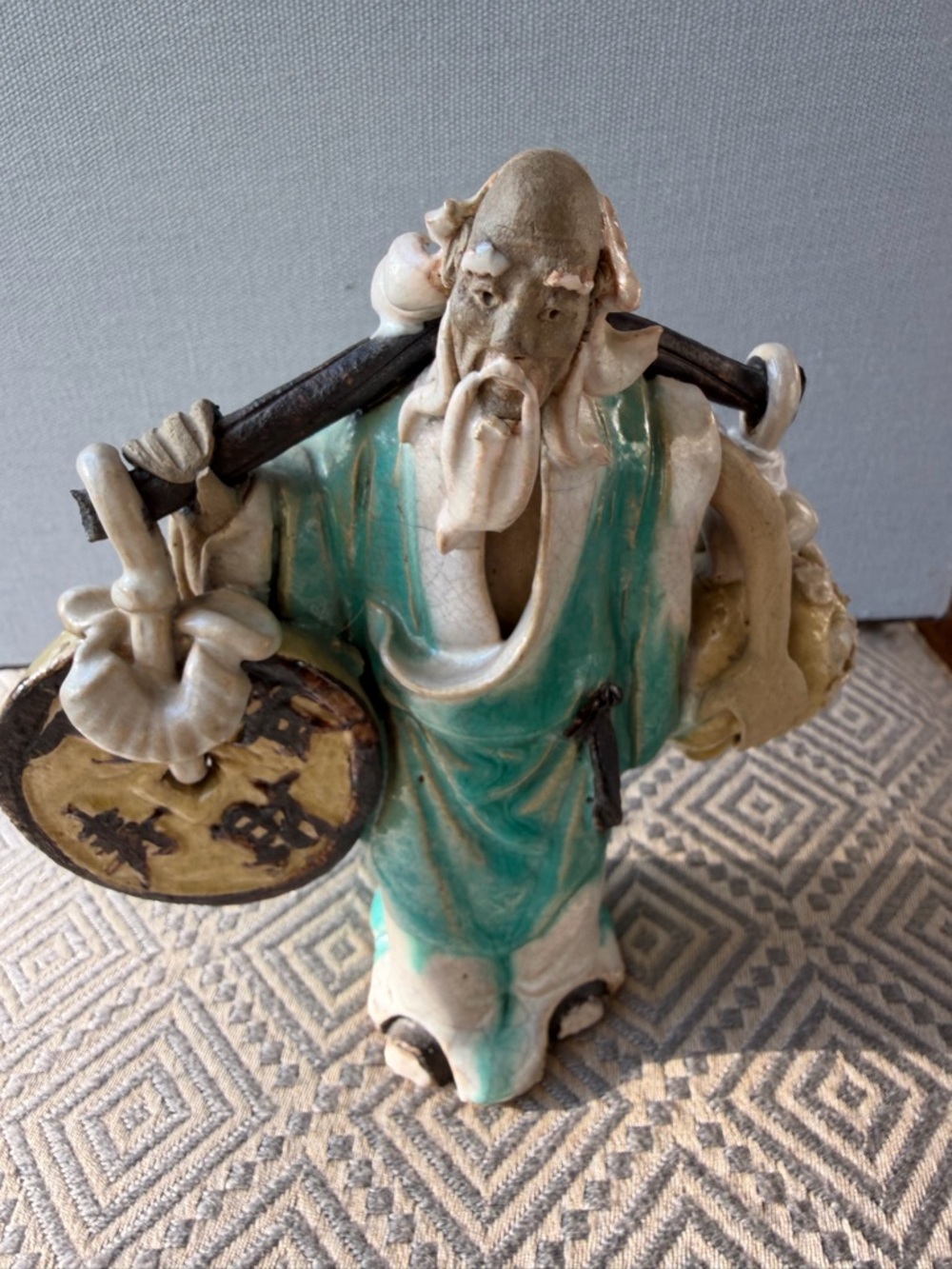 Antique Chinese Glaze Ceramic Pottery Mudman Ceramic Oriental